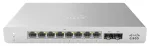 Cisco Meraki MS120-8 valdomas komutatorius, 8 x Gigabit PoE+ (124 W) + 2 x SFP, stalinis / montuojamas ant sienos