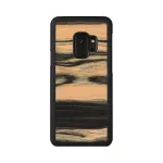 Apsauginis dėklas Samsung Galaxy S9 i&scaron; natūralios medienos ir polikarbonato, baltas juodmedis / juodas
