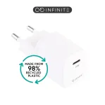 eSTUFF ES637025-BULK greitasis sieninis kroviklis, USB Type-C, 12 V, balta spalva