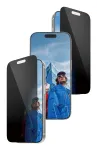 Apsauginis stiklas PanzerGlass 2-Way Privacy, skirtas iPhone 17 Pro &ndash; Ultra-Wide Fit, grūdintas stiklas, privatumo filtras, FASTFIT