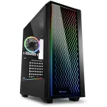 Sharkoon RGB LIT 200 Midi Tower kompiuterio korpusas, juodas