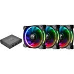 Thermaltake Riing Plus 14 LED RGB ventiliatorius radiatoriui TT Premium Edition CL-F056-PL14SW-A, 140 mm, rinkinys (3 vnt.) su valdikliu, juodas