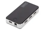 DIGITUS USB 2.0 7 prievadų &scaron;akotuvas juodas (da-70222)