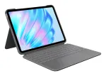 Logitech 920-012632 Pilka &ndash; Dėklas su klaviatūra ir valdymo kilimėliu, skirtas Apple iPad Air 11 colių (M2)