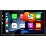Kenwood DMX7722DABS 2 DIN automobilinis multimedijos grotuvas, 6,8 colio jutiklinis ekranas, DAB+, belaidis CarPlay ir Android Auto, Wi-Fi, Bluetooth, 4x50 W, juodas