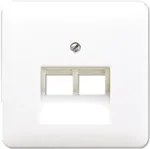 Jung CD 569-2 UA WW dengiamasis rėmelis dviem IAE/UAE lizdams, Alpine White