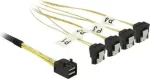 Delock kabelis Mini SAS HD SFF-8643 į 4x SATA 7-pin, kampuotas, 0,5 m