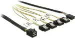 Laidas DeLOCK Mini SAS HD SFF-8643 į 4xSATA 0,5 m