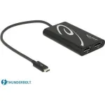 DeLOCK 62708 vaizdo kabelio adapteris Thunderbolt&trade; 3 į 2&times; DisplayPort
