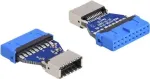 DeLOCK USB adapteris Pin Header moteri&scaron;kas į vidinį Type-E Key A moteri&scaron;ką 20 kontaktų