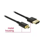 HDMI kabelis DeLOCK 85119 0,25 m Type A Type D juodas