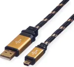 ROLINE GOLD USB 2.0 laidas, A tipo - 5 kontaktų Mini 0,8 m (11.02.8821)