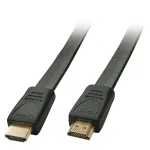 Lindy 36995 HDMI jungiamasis kabelis, ki&scaron;tukas&ndash;ki&scaron;tukas, 0,5 m, ekranuotas, plok&scaron;čias, 4K, juodas