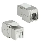 ACT Keystone Jack RJ45 CAT6A ekranuotas beįrankis su dulkių dangteliu