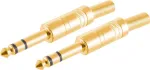 Laidų jungtis ShiverPeaks BS50200-G2 6.3 mm Auksinė