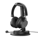 Hama BT-900 ausinės su stovu ir įkrovimo stotele, belaidės ir laidinės, biurui / skambučių centrui, USB-C, Bluetooth, juodos