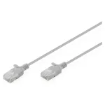 Pataisinis laidas DIGITUS CAT6 U-UTP Slim, 1,5 m, pilkas