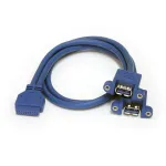 StarTech.com USB3SPNLAFHD 2 prievadų USB 3.0 skydelio montavimo laidas - USB A prie pagrindinės plok&scaron;tės jungties laidas M/M