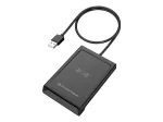 Conceptronic BIAN11B Dviejų sąsajų i&scaron;manusis ID kortelių skaitytuvas, USB 2.0, NFC, 1 m, juodas, 100 g