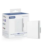 Aqara Smart Wall Switch H1 EU, vieno jungiklio klavi&scaron;as, su nuliniu laidu, WS-EUK03
