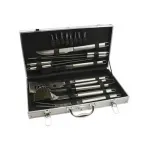 Leopold Vienna BBQ Kit 18 dalių 8x24x27 cm nerūdijantis plienas aliuminis dėklas sidabrinis
