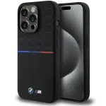 BMW M Silicone Pattern MagSafe Hard Case, skirta Apple iPhone 15 Pro 6,1 inch - juoda