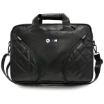 BMW Carbon Pockets & Metal Logo Laptop Backpack 16 inch Black