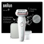 Braun Silk-epil 9 9-030 epiliatorius, 40 pincetų, baltas
