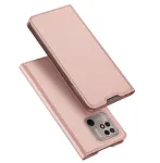 Dux Ducis Skin Pro Flip Case, skirtas Xiaomi Redmi 10C, PU oda su kortelių ki&scaron;ene ir stovu, rožinė