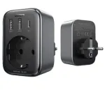 UGREEN CD314 30W GaN įkroviklis su 2 USB-A, 1 USB-C ir 1 AC ki&scaron;tukiniu lizdu, EU ki&scaron;tukas, juodas