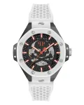 Philipp Plein The Skeleton Vyrų Automatinis Laikrodis PWPFA0724 46mm Juodas Silikonas