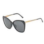 JIMMY CHOO Moteri&scaron;ki Akiniai nuo Saulės ELE-F-S-807 - Acetato Rėmelis, Polikarbonatiniai Lę&scaron;iai, UV400 Apsauga, 56 mm Lę&scaron;io Plotis