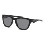 Philipp Plein Sport SSP008-54U28P Vyrų poliarizuoti stačiakampiai akiniai nuo saulės, juodi/pilki, 54/18/135 mm