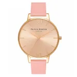 Olivia Burton moteri&scaron;kas laikrodis OB14BD31 38 mm rožinio aukso atspalvio nerūdijančio plieno korpusas nude odinė apyrankė