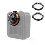 PULUZ 2x Grūdinto stiklo lę&scaron;ių apsauga, skirta GoPro Max 2 &ndash; juodas rėmelis