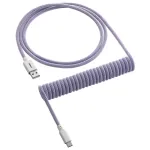 CableMod Classic Coiled CM-CKCA-CW-PW150PW-R klaviatūros kabelis spiralės formos, USB-C ir USB-A, 150 cm, Rum Raisin