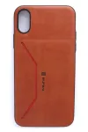 Evelatus Apple iPhone X Nobel Brown folio dėklas su pinigine