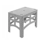 keeeper sulankstomas lauko stalas Timo L, Nordic Grey, 70 x 45 x 55 cm, apkrova iki 80 kg