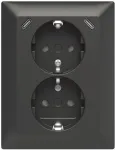 ABB Safety+ USB dvigubas lizdas su 2x USB-C, 15W, įleidžiamas, poliarinė balta 2TKA00006192