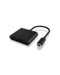 ICY BOX IB-CR301-C3 kortelių skaitytuvas USB 3.2 Gen 1 (3.1 Gen 1) Type-C juodas