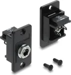 Delock skydinio montavimo DC maitinimo lizdas 5,5 x 2,5 mm, moteri&scaron;kas, litavimo kontaktai, juodas 91186