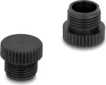 Delock apsauginis dangtelis M12 lizdui, prisukamas, plastikinis, IP67, juodas (60845)