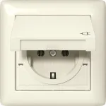 Gira 415701 SCHUKO lizdas su dangteliu, IP44, grynai balta