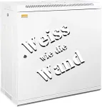 IT-BUDGET 19 inch sieninis tinklo spintelė SWA - 12U - 600x300 mm - vientisos plieno durelės - nuimami &scaron;onai - priedų rinkinys - gryna balta (90ITB19WS1263MW)