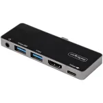 StarTech.com USB-C kelių prievadų adapteris &ndash; USB-C į 4K 60Hz HDMI 2.0, 100W Power Delivery, 3 prievadų USB 3.0 stotelė, garsas &ndash; USB-C mini dokas, ne&scaron;iojamas USB Type-C kelioninis dokas