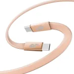 TB USB 2.0 kabelis USB-C į USB-C, plok&scaron;čias, 1 m, 60 W, persikinis