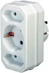 Maitinimo adapteris Brennenstuhl 1508050 su 2+1 ki&scaron;tukiniais lizdais, baltas