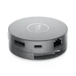 DELL DA310 USB-C kelionių centras 7-in-1, laidinis, USB 3.2 Gen 2 Type-C, 10/100/1000 Mbit/s, sidabrinis, 3840 x 2160 pikseliai