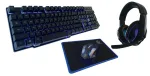 Rebeltec SHERMAN Gaming USB klaviatūra su pele QZERTY angli&scaron;kas juodas