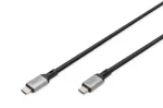 DIGITUS USB 4 jungiamasis laidas, Type-C į Type-C, AL korpusas, PP pintas, 4K@60Hz, PD3.0, 20Gbit/s, 3m, juodas